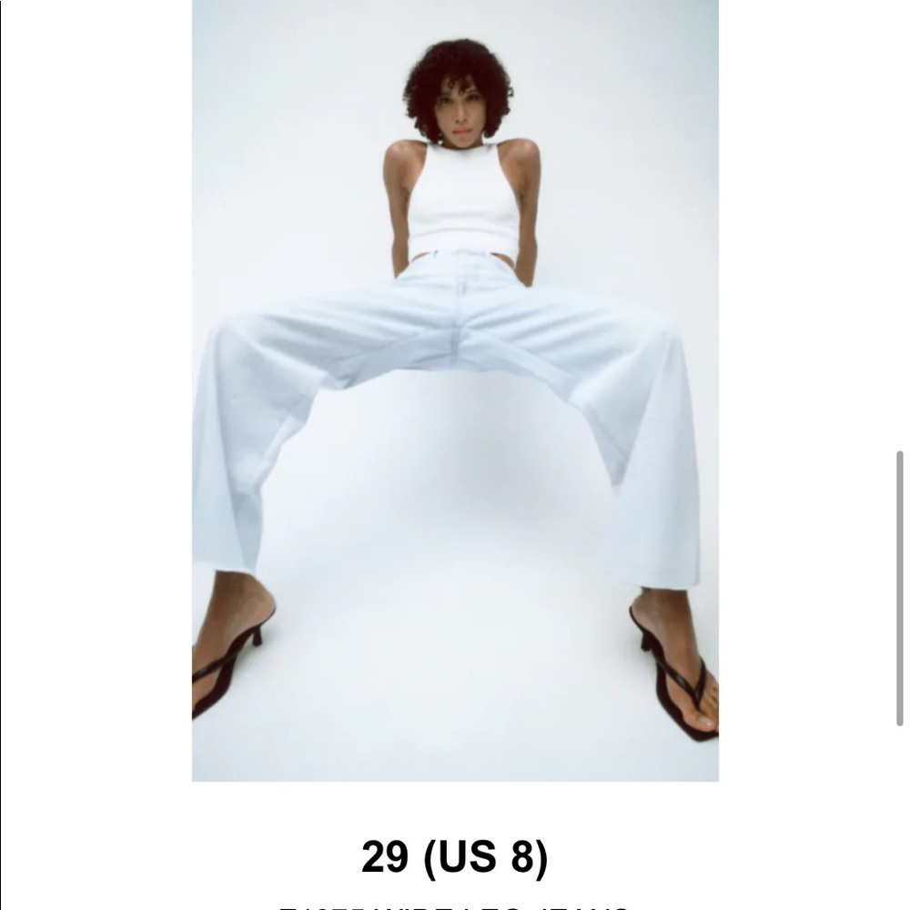 Zara Z1975 size 8 NWT wide leg jeans